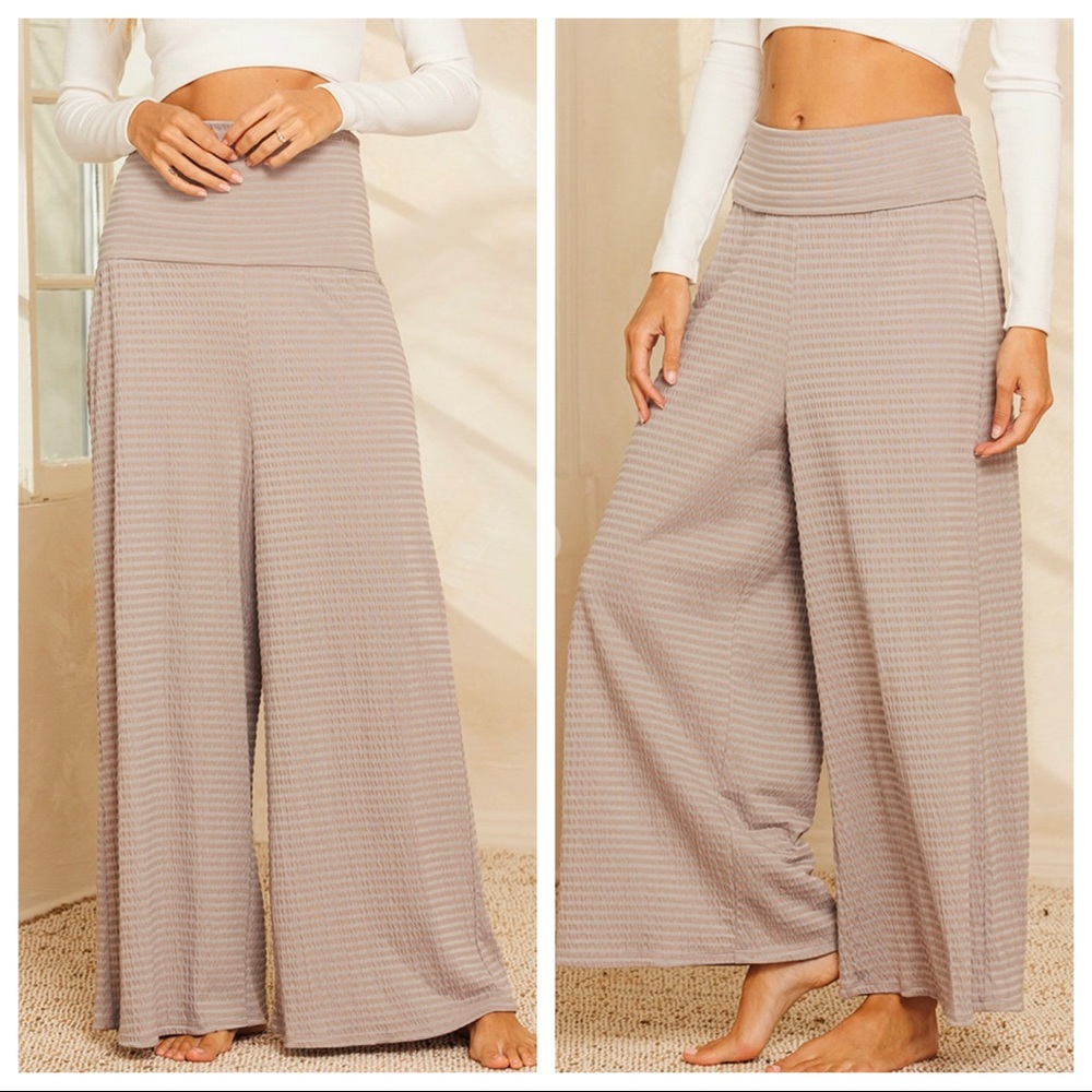 Boho Fabulous Textured fabric Wide Leg pants - Picture 5 of 7